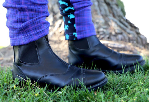 Grewal Equestrian™ Children’s Synthetic Zip-Up Paddock Boots