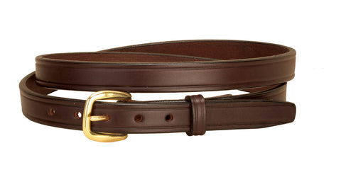Tory Leather ¾" Plain Belt with Brass Buckle