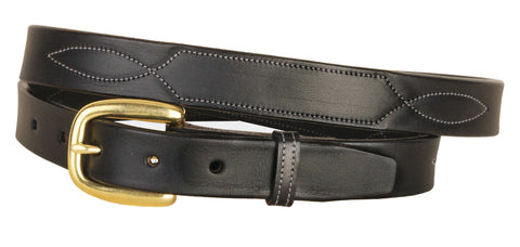 Tory Leather Stitched Pattern Belt