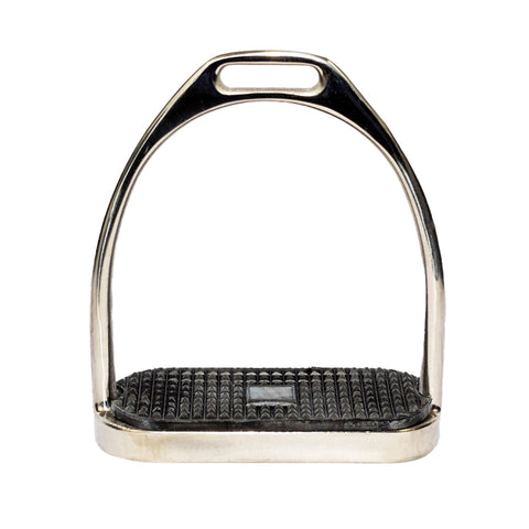 Silver stirrup on a white background