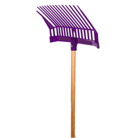 Purple stall fork on a white background
