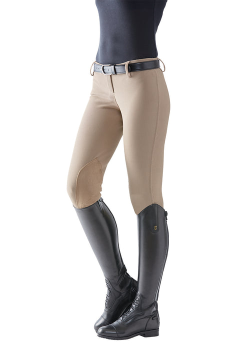 TuffRider® Ladies’ Ribb Low-Rise Pull-On Knee-Patch Breech