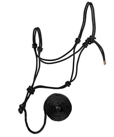 Diamond Braided Horse Rope Halter with Lead
