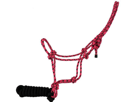 Showman® Fluorescent Speckled Cowboy Knot Halter with Lead