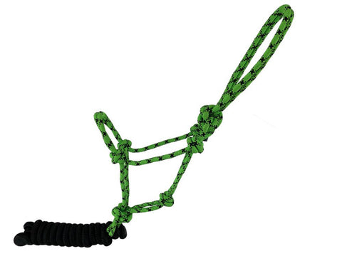 Showman® Fluorescent Speckled Cowboy Knot Halter with Lead