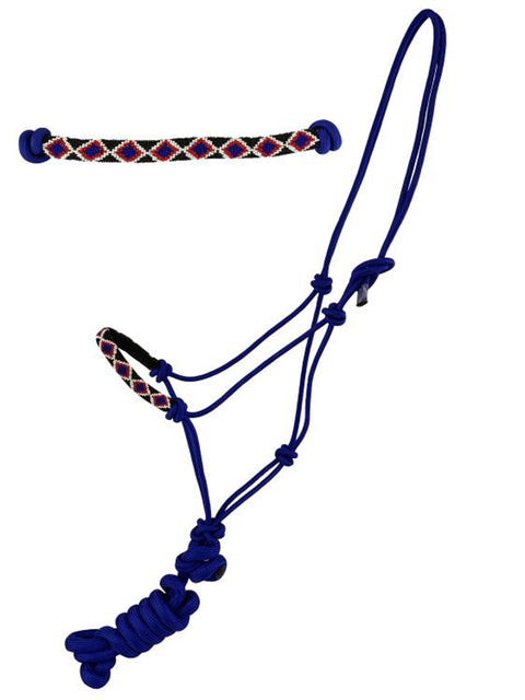 Cowboy Knot Halter with Beaded Noseband & Lead