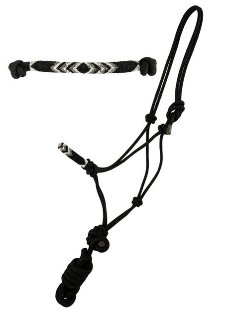 Cowboy Knot Halter with Beaded Noseband & Lead