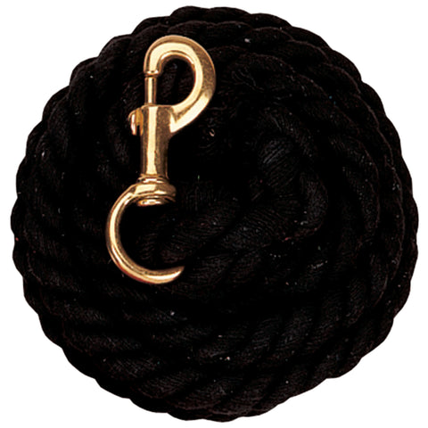 Cotton Lead Rope with Brass Plated 225 Snap—5/8" x 10'
