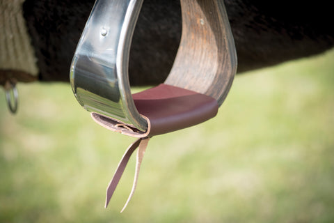 Metalab Open Range 3 1/4" Stainless Steel Covered Wooden Stirrups