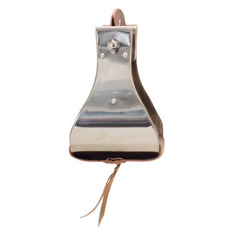 Metalab Open Range 5 1/4" Stainless Steel Covered Wooden Stirrups