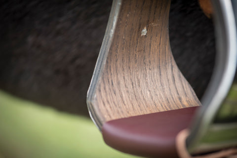 Metalab Open Range 4 1/4" Stainless Steel Covered Wooden Stirrups