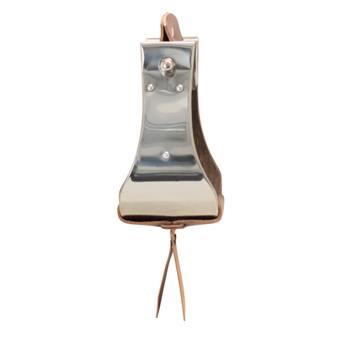 Metalab Open Range 4 1/4" Stainless Steel Covered Wooden Stirrups