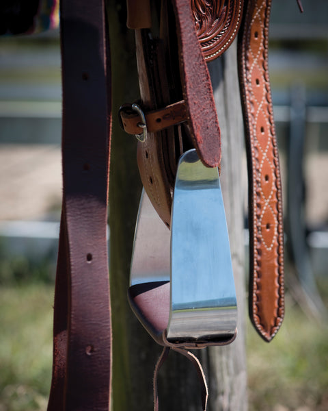 Metalab Deep Angled Roper Laced Tassel Stirrups
