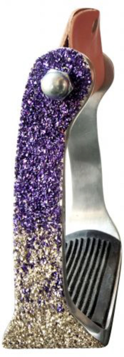 Showman® Ombré Glitter Overlay Western Stirrups