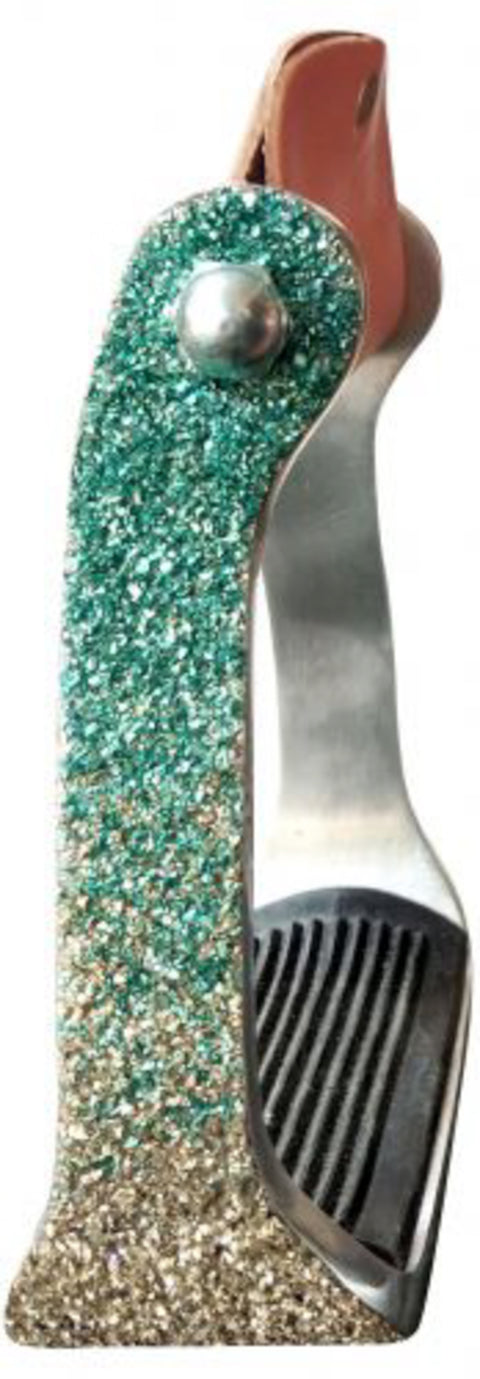 Showman® Ombré Glitter Overlay Western Stirrups