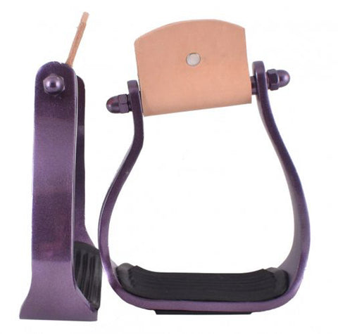 Showman® Color-Coated Angled Aluminum Western Stirrups