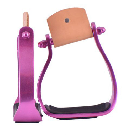 Showman® Color-Coated Angled Aluminum Western Stirrups