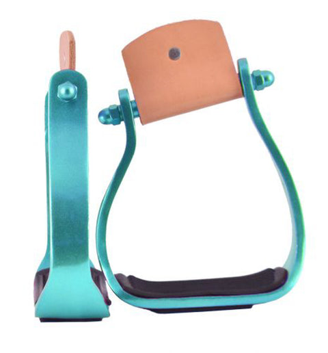 Showman® Color-Coated Angled Aluminum Western Stirrups