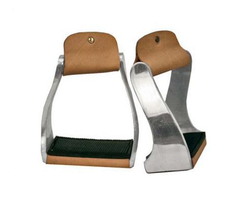 Showman® Lightweight Aluminum Twisted Pony/Youth Stirrups with Rubber Grip Treads