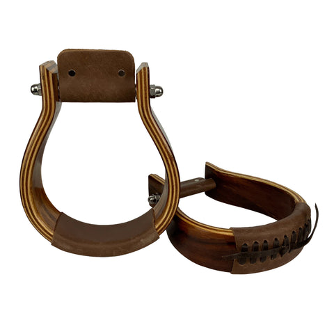 Showman® Mahogany Oxbow Stirrups