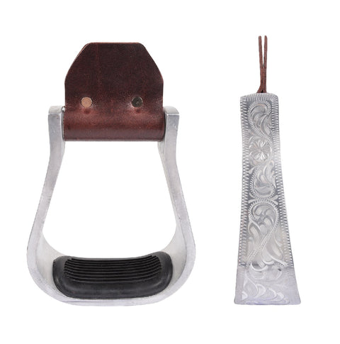 Martin Saddlery® Engraved Aluminum Bell Stirrups - 2"