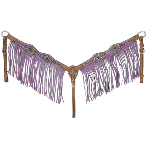 Silver Royal Sweet Pea Fringed Breastcollar