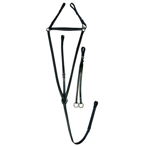 Exselle Elite English Breastplate with Elastic Sides & Center Ring