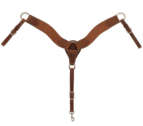 Weaver Leather® Roughout Roper Breast Collar, Oiled Hermann Oak® Leather