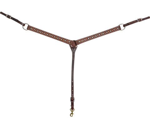 Martin Saddlery® Breast Collar with Floral Spot Dots - 1 1/2"