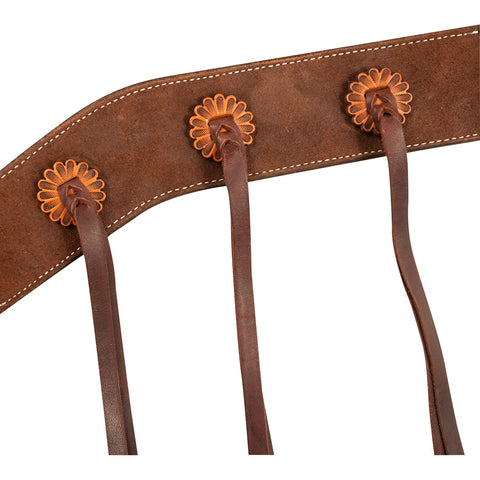 Martin Saddlery® Breast Collar with Rosette Blood Knots - 2 3/4"