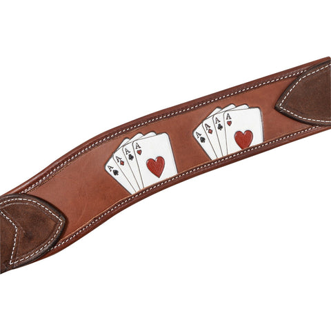 Martin Saddlery® Card Suit Tooled Breast Collar - 2 3/4"