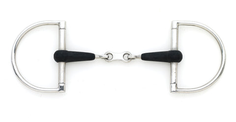Centaur® Blue Steel Double-Jointed Disc 2-Ring Gag Bit