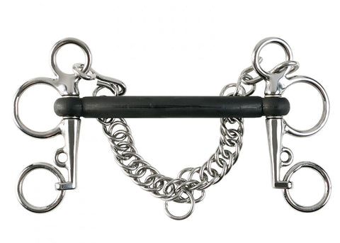 Horze Rubber Mullen Mouth Pelham Bit