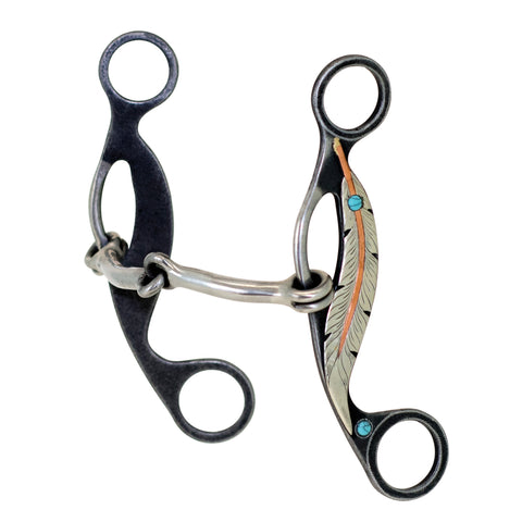Metalab Feather Collection Smooth Snaffle Gag Bit