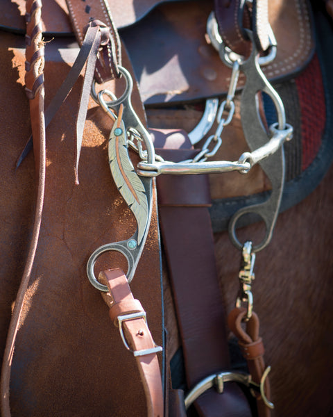 Metalab Feather Collection Smooth Snaffle Gag Bit