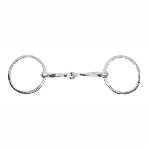 Metalab Sharp Twisted Mouthpiece Loose Ring Snaffle Bit