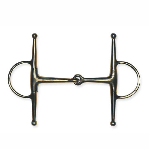 Metalab Jointed, Solid Eggbutt Full Cheek Snaffle Bit