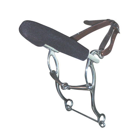 Metalab Solid Joint Combination Bit with Neoprene Cover Noseband with Leather Straps