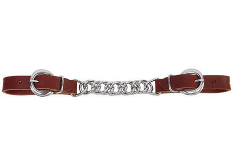Weaver Leather® 4 1/2" Single Flat-Link Chain & Latigo Leather Curb Strap