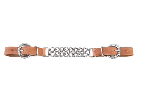Weaver Leather® 4 1/2" Double Flat-Link Chain & Harness Leather Curb Strap