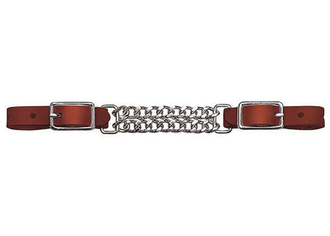 Weaver Leather® 4 1/2" Double Flat-Link Chain & Bridle Leather Curb Strap