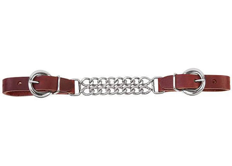 Weaver Leather® 4 1/2" Double Flat-Link Chain & Latigo Leather Curb Strap