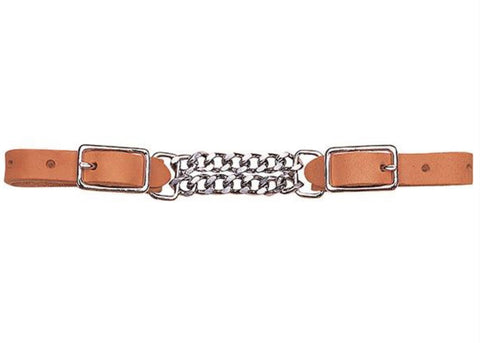 Weaver Leather® 3 1/2" Double Flat-Link Chain & Harness Leather Curb Strap