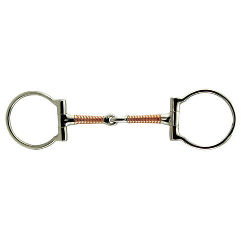 Stainless Steel & Copper Wire-Wound Snaffle Dee Bit, 5" Mouth