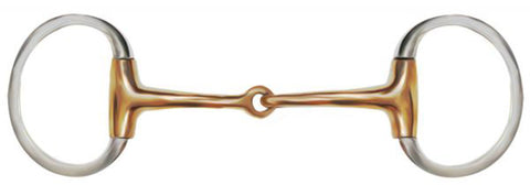 Showman® Copper Mouth Stainless Steel Eggbutt Snaffle Bit