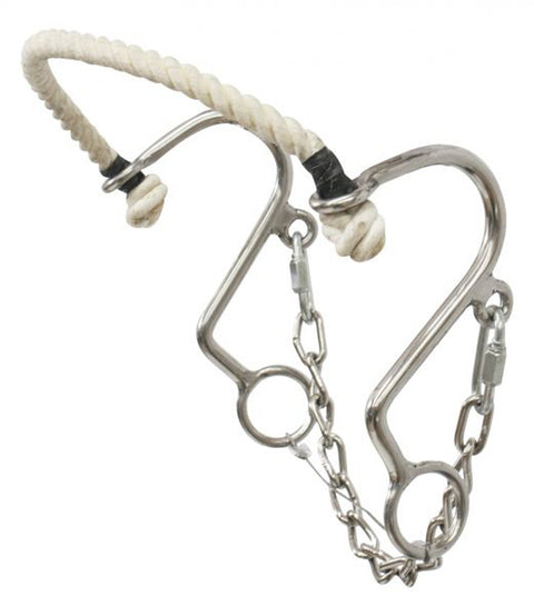 Showman® Stainless Steel Rope Nose Little S Hackamore