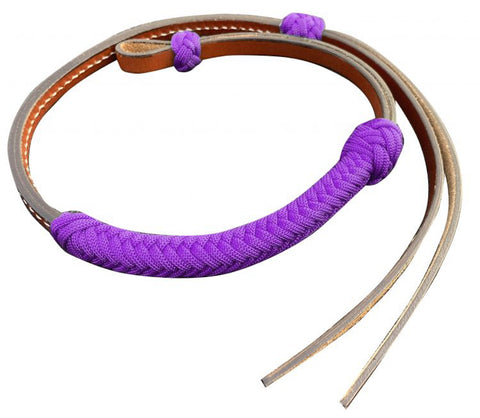 Showman® Medium Leather Over & Under Whip with Nylon-Wrapped Accent