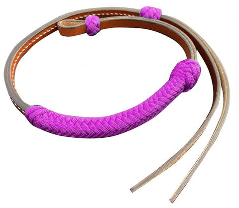 Showman® Medium Leather Over & Under Whip with Nylon-Wrapped Accent
