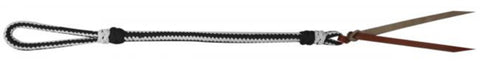 Showman® Two-Tone Braided Nylon Quirt with Leather Popper