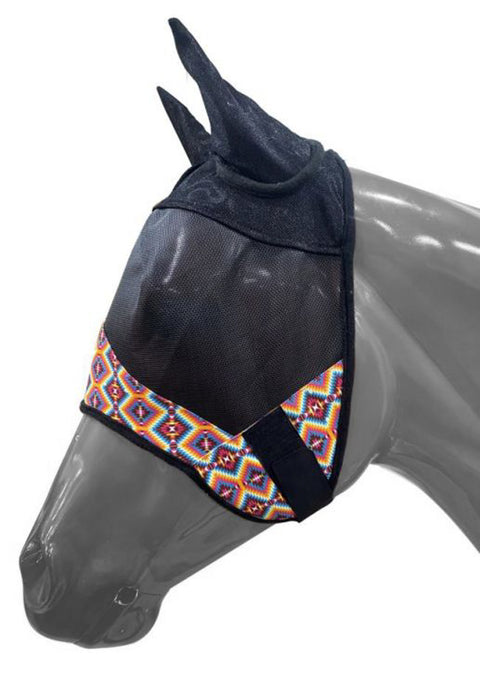 Showman® Southwest Print Fly Mask with Ears